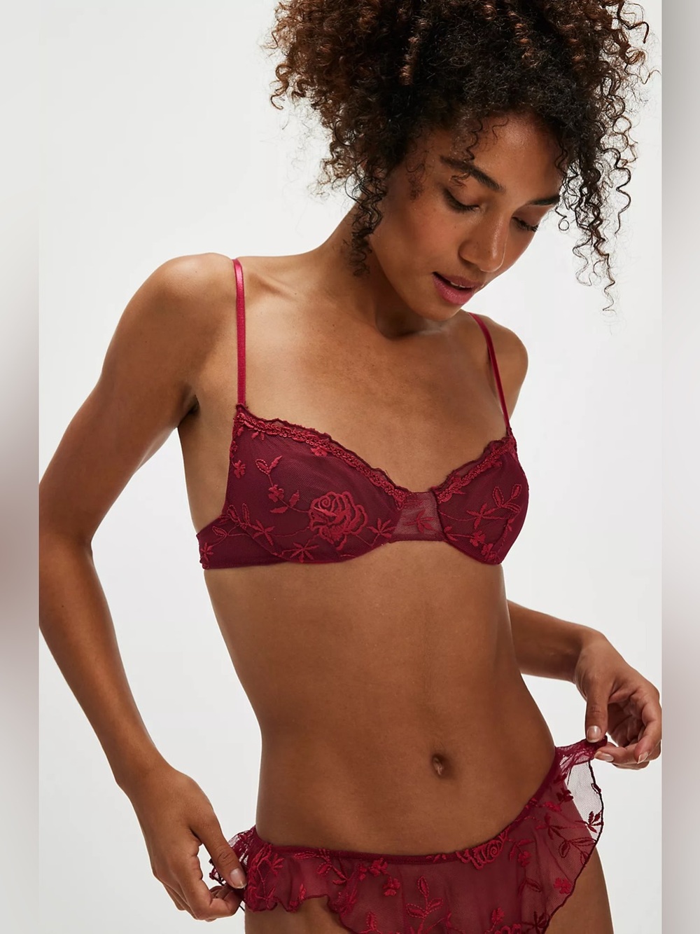 Only Hearts Free People Rosalia Butterfly Flutter Lace Briefs Underwear Lingerie